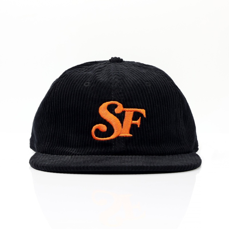 SF STRAPBACK HAT - BLACK/ORANGE