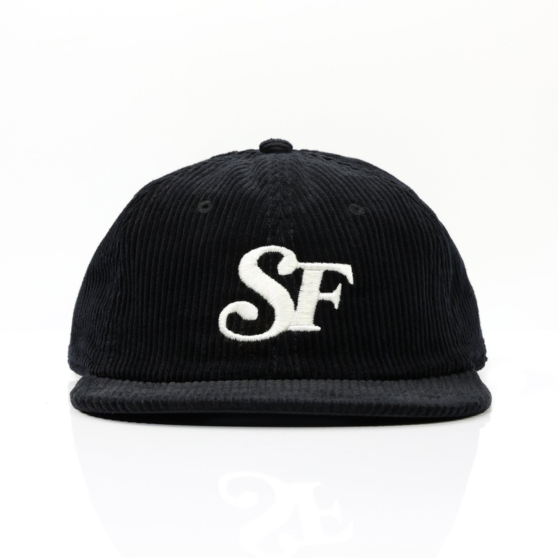 SF STRAPBACK HAT - BLACK/WHITE